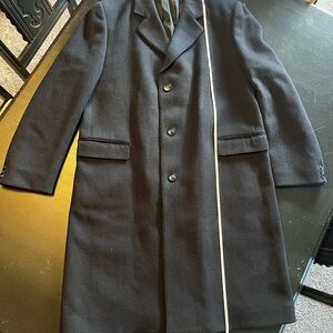 Men's Classic Dark Navy Blue Overcoat